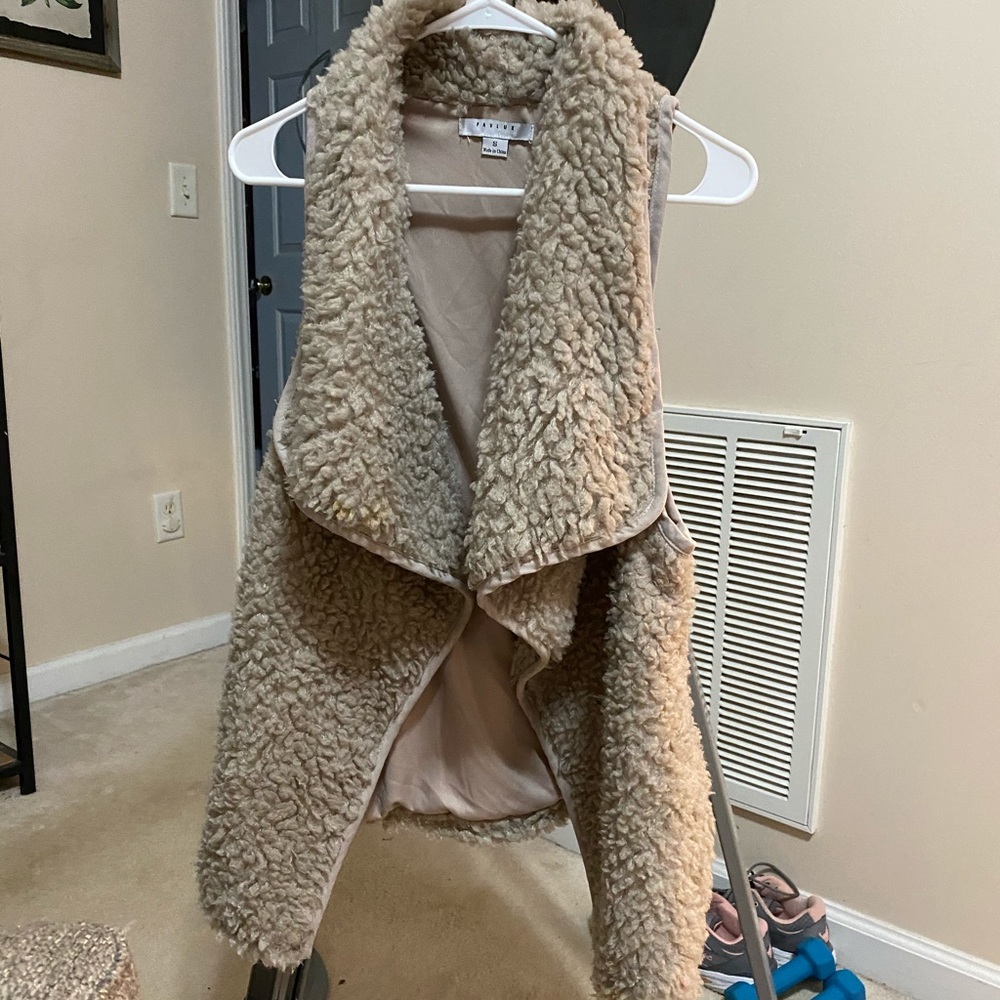 Teddy Bear Vest Jacket Size S
